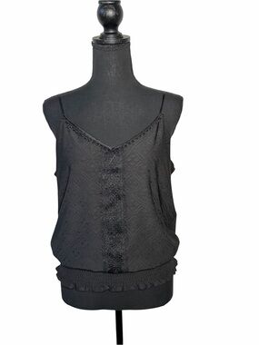 White House Black Marker Sleeveless V-Neck Eyelet Cami Sz S
